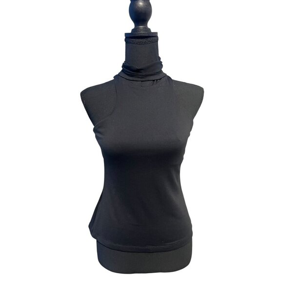 Susan Monaco Black Sleeveless Turtle Neck, Layering, Work Attire, Casual Top, S - Picture 1 of 11